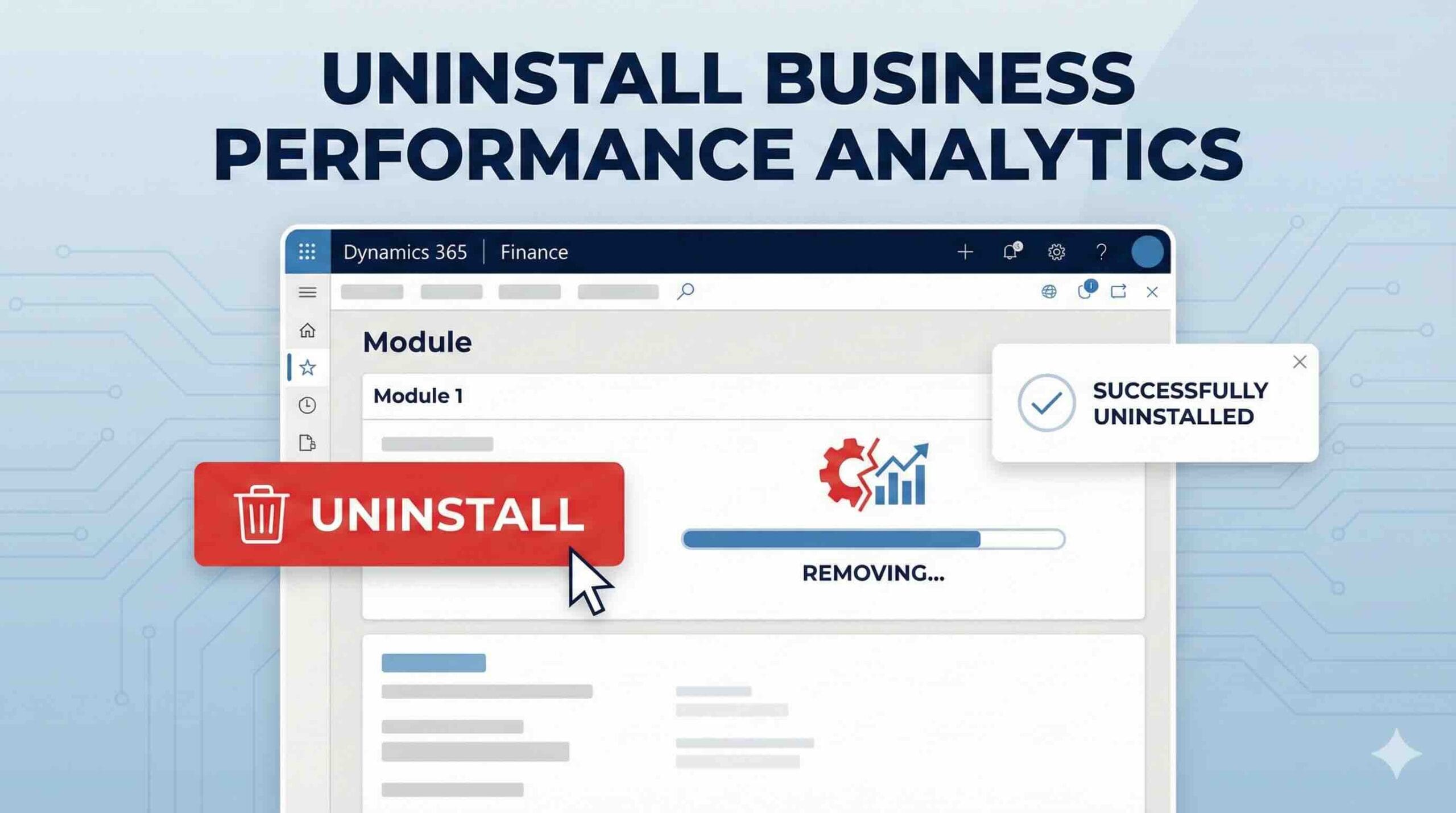 Uninstall Business performance analytics